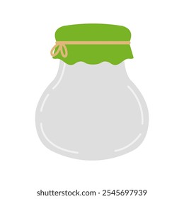 Flat Simple Illustration Of Jar