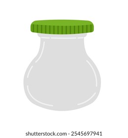 Flat Simple Illustration Of Jar