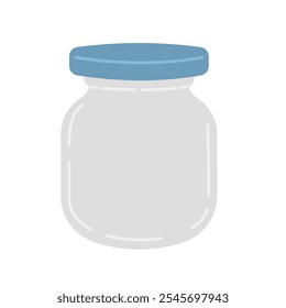 Flat Simple Illustration Of Jar