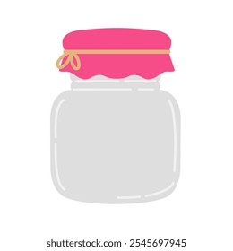 Flat Simple Illustration Of Jar