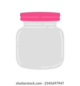 Flat Simple Illustration Of Jar