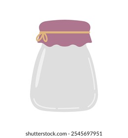 Flat Simple Illustration Of Jar