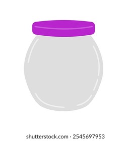 Flat Simple Illustration Of Jar