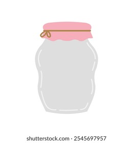 Flat Simple Illustration Of Jar