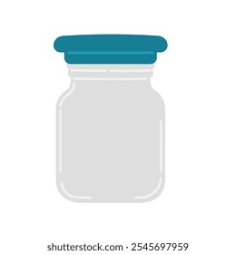 Flat Simple Illustration Of Jar