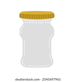 Flat Simple Illustration Of Jar