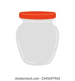 Flat Simple Illustration Of Jar