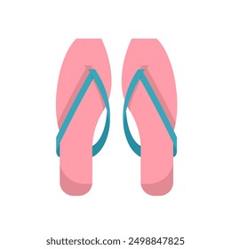 Flat Simple Illustration Of Sandals