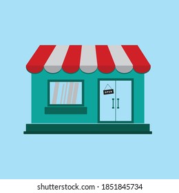 diseño de supermercados de ilustración simple plana