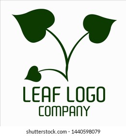 flat and simple leaf vector logo. EPS 10.