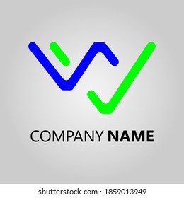 Flat and Simple Letter W Logo