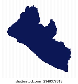 Flat Simple Liberia Vector Map, can be used for business designs, presentation designs or any suitable designs.