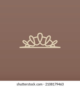 Vector de diseño con logotipo de la corona simple y minimalista