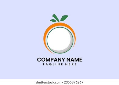 Flat simple modern fruit ball sport icon symbol logo template vector design illustration