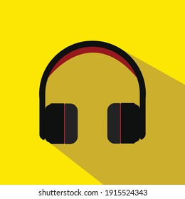 Flat Simple Modern Headphone Vector