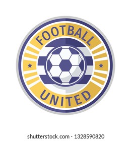 Flat simple modern Soccer or Football badge collection.