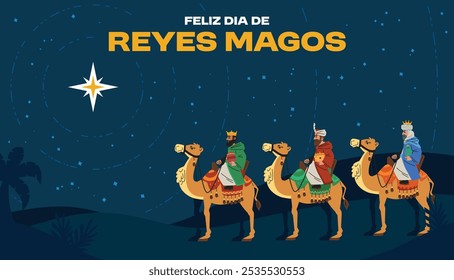 Plano e simples Reyes Magos ou três reis ilustração