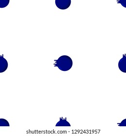 Flat simple seamless texture design with blueberry in modern style.