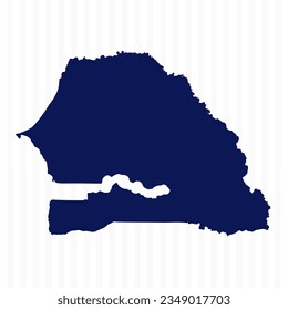 Flat Simple Senegal Vector Map, can be used for business designs, presentation designs or any suitable designs.