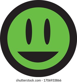 Emoticón plano simple sonriente