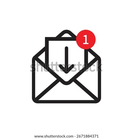 Flat simple style trend modern edm e-mail notice logotype graphic design isolated. concept of you've got mail and full inbox or mailbox buble symbol