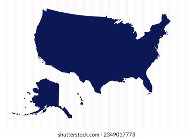 Flat Simple United States Vector Map, can be used for business designs, presentation designs or any suitable designs.