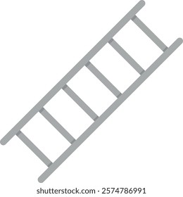 Flat simple vector illustration of a ladder. Progress.