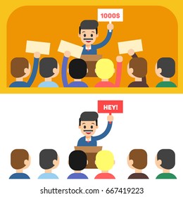 Flat Simple Vector People Infographic set Illustration