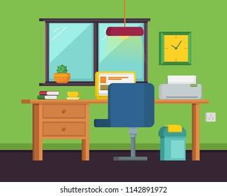 Flat & Simple Vector Workstation