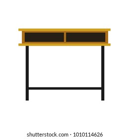 Flat Simple Wooden Front Look Table