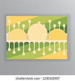 Flat simplified drops abstract vector cliced background for web and print 