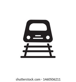 flat single glyph train, travel icon symbol sign, logo template, vector, eps 10