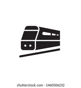 flat single glyph train, travel icon symbol sign, logo template, vector, eps 10