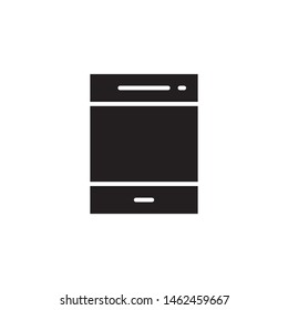 flat single line phone device, cell, telephone, smartphone, call icon symbol sign, logo template, vector, eps 10