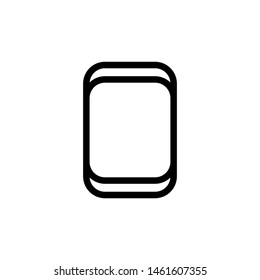 flat single line phone icon symbol sign, logo template, vector, eps 10