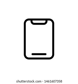 flat single line phone icon symbol sign, logo template, vector, eps 10