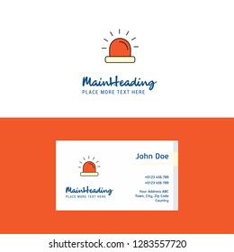 Flat Siren Logo and Visiting Card Template. Busienss Concept Logo Design
