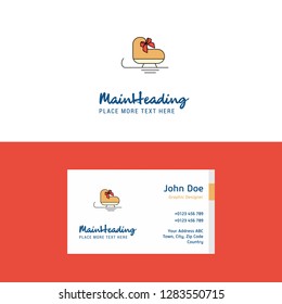 Flat Skates Logo and Visiting Card Template. Busienss Concept Logo Design