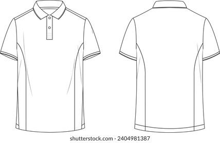 Flat Sketch Men's Polo Victor file