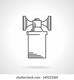 Flat sketch vector icon for air horn on white background.