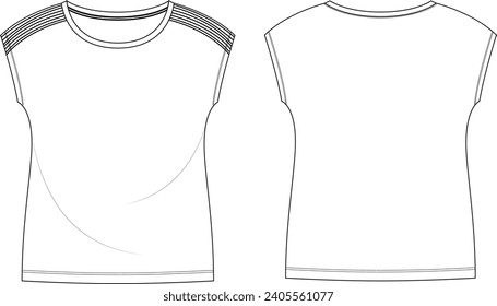
Flat Sketch Womens T-Shirt Victor file