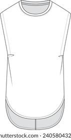 Flat Sketch Womens T-Shirt Victor file