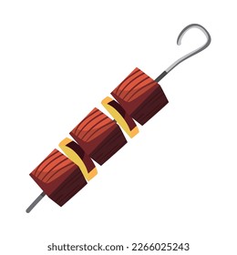 flaches Skewer-Design auf Weiß