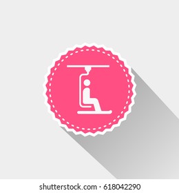 Flat ski lift icon