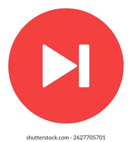 Flat Skip Icon for Audio and Video Playback