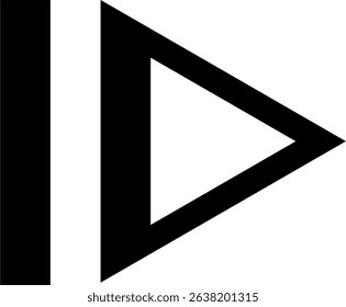 Flat Skip Icon - Minimalist Media Control Button System with modern style
