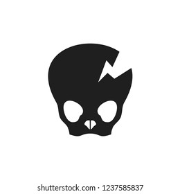 Flat skull icon