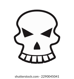 Parche de calavera plana V65 Parche Streetwear, Diseño urbano Colores blancos y negros Uso comercial