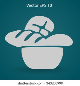 Flat sliced bread icon.