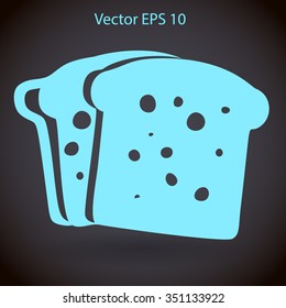 Flat sliced bread icon.